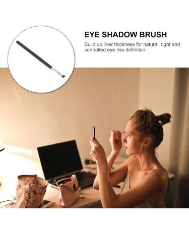 Minkissy 12th Angled Eyebrow Brush - Nylon Mini-Angle Liner Brush for Precise Eyebrows | Travel-Friendly Wood Design - Buy Online on GoSupps.com
