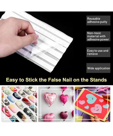 Cyh 2 Set Acrylic Nail Exercise Stand - Magnetic Nail Tip Holder & 96 Reusable Adhesive Spatula for Nail Art Practice & Display - Buy Online on GoSupps.com