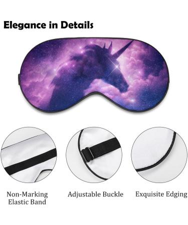 Unicorn Galaxy Nebula Cloud Sleep Mask | Adjustable Blindfold for Sleeping | Blocks Light for Night Travel and Naps | Men and Women - Buy Online on GoSupps.com