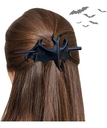 amangul Gothic Bat Hair Clips Nice Hairpin with a Black Barrette Crow Realistic Hairpin Bat Bird Hair Stick for Women Girl - Buy Online on GoSupps.com