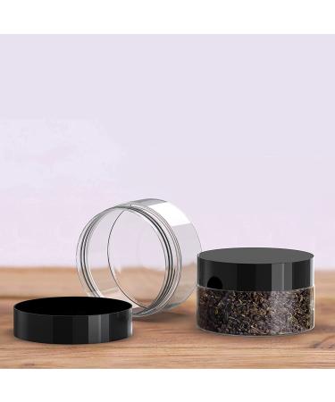 50 Pack 2oz Clear Plastic Containers with Lids - Ideal for Sugar Scrubs, Cosmetics, Lotions, Body Butters, and Slime - Refillable and Durable - Buy Online on GoSupps.com