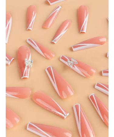Wear Nail Art Long Butterfly Removable Fake Nail Patch - Buy Online on GoSupps.com