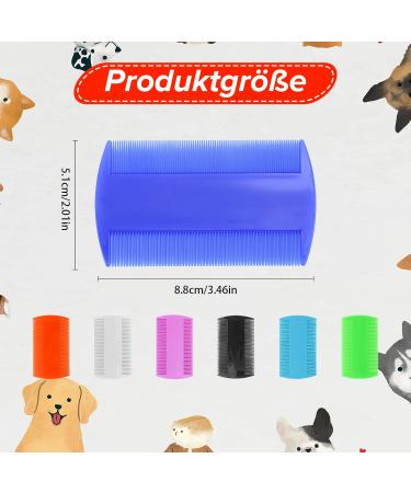 7 Pi ce Peigne Anti Poux Double Face Peignes poux en plastique Peigne Poux de T te Dents Fines Peigne de toilettage Animaux domestique Multicolores Peigne Anti Poux - Buy Online on GoSupps.com