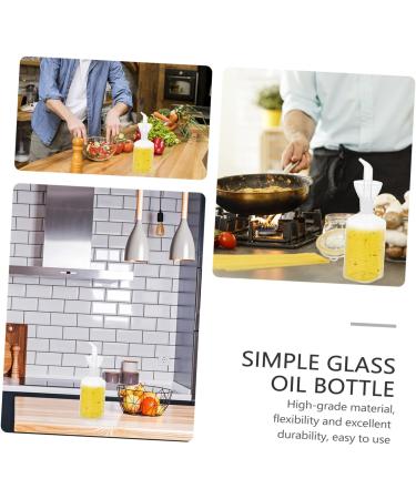 Zerodeko 1pc Glass Oil Bottle Soy Sauce Glass Olive Oil Bottle Oil Vinegar Jar Salad Oil Dispenser Household Oil Bottle Kitchen Glass Seasoning Bottle Liquid Oil Filter Pot Simple 26X5.8CM Transparent - Buy Online on GoSupps.com