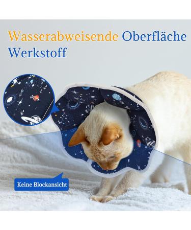 Supet Rewrise Adjustable Hinged Cat Collar - Post-Surgery Recovery Cone for Cats (Cosmic S - Neck: 14-23cm) - Buy Online on GoSupps.com