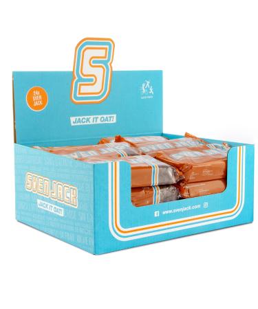 Sven Jack (Energy Cake) - chocolate almond - original energy bar & oatmeal flapjack with long -chain carbohydrates less sugar & more energy - Fitness Cake & Oatmeal Chocolate almond 125 g (24 Pack)