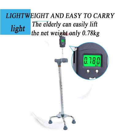 Adjustable Lightweight 4-Legged Base Portable Crutches The Elderly Crutches Non-Slip Lightweight Professional Walking Sticks - Buy Online on GoSupps.com