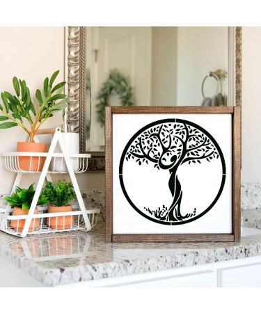 Tree of Life Stencil Set - 12pcs 5.9in Tree Stencils for Painting on Wood, Airbrush, Canvas - DIY Art and Decorations - Buy Online on GoSupps.com