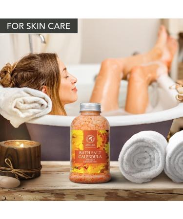 Ringle Flowers Bathing Salt 600g - Natural Marigold Oil Mineral Salt & Aromatherapy for Relaxation & Beauty - Buy Online on GoSupps.com