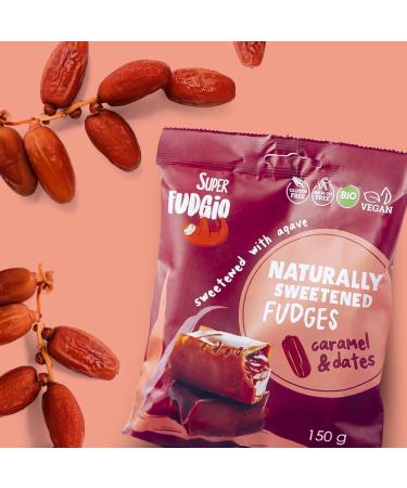 Super Fudgio Organic Bonbons - Vegan Gluten-Free Palm Oil-Free Treats with Agave & Dates | 10 x 150g - Buy Online on GoSupps.com