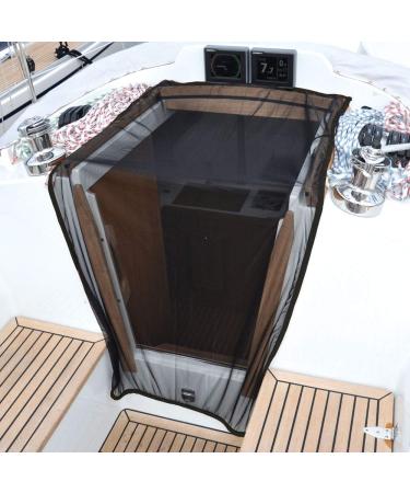 Mosquito net / Bug Screen by Waterline Design | Cover The companionway, Stays in Place with a Weight Band. Universal Size for sail- and motorboats (1460)