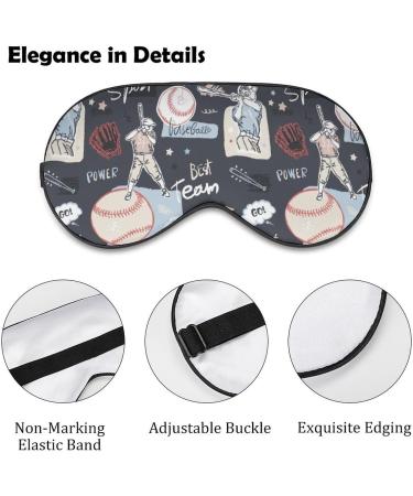 Light-Blocking Sleep Mask for Baseball Players | Comfortable Adjustable Blindfold Eye Cover for Women & Men | Team Sports Eye Masks - Buy Online on GoSupps.com