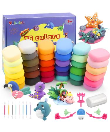 Yoimisk Air Dry Clay Kits - 36 Colors Ultra Light Magic Modeling Clay  Safe & Non-Toxic  Great Gift for Kids