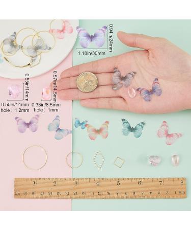 SUNNYCLUE DIY Fabric Butterfly Dangle Earring Making Kit - 10 Pairs | Boho Crafts with Crystal Beads | Jewelry Making Kits for Spring Wedding Gift - Buy Online on GoSupps.com