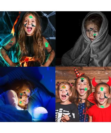 120 Styles Luminous Temporary Tattoos for Kids Party Supplies - Glow in the Dark Decorations & Birthday Favors - 20 Sheets Total with Halloween Stickers - Buy Online on GoSupps.com