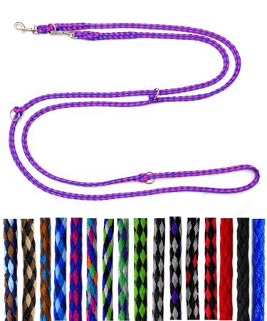 Dog linen small dogs up to 15 kg / double line 4-folded 2.40m / 2.80m / 3.50m Klein very light & robust (2.40m 3-fold adjustable Malibu (lilac blue)) 2.40m 3 timesAdjustable Malibu (lilac blue)