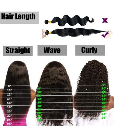 Buy Brazilian Human Hair 3 Bundles Body Wave Weave - 100% Unprocessed Virgin Extensions (12 14 16) - Natural Black Hair for Stunning Styles - Buy Online on GoSupps.com