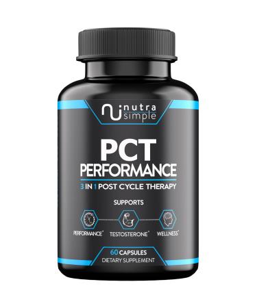 PCT Supplement for Men 3-in-1 Post Cycle Support & Natural Booster with Estrogen Blocker Liver Support Formula Made in USA with Fenugreek Chrysin Tongkat Ali Milk Thistle - 60 Capsules