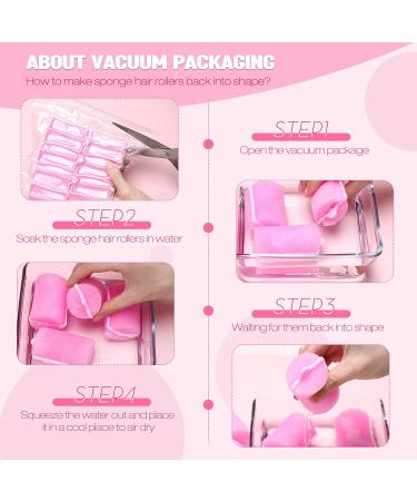 18 Large Soft Foam Hair Rollers 40mm - Hair Styling Curlers for Women and Kids - Pink - Pack of 18 - Buy Online on GoSupps.com