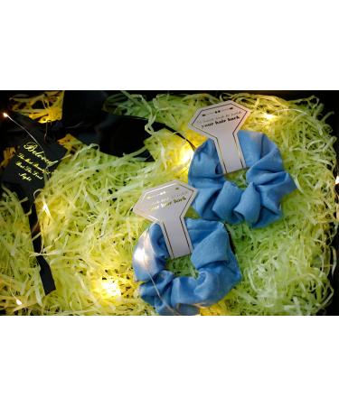 8 Pack Satin Bridesmaid Scrunchies - Bachelorette Party Favors in Light Blue - Buy Online on GoSupps.com