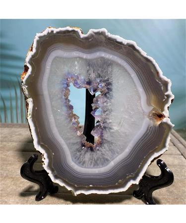 Amethyst Rough Stone Amethyst Agate Stone Slab Raw Minerl Gem Geode Home Decor Wicca Witchcraft - Buy Online on GoSupps.com