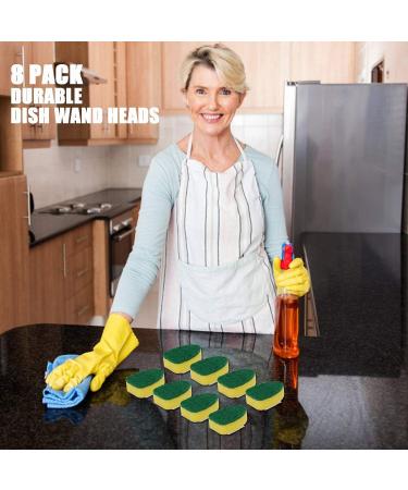Dish Wand Refills 8-Pack Sponge Replacement Heads for Kitchen Cleaning - Buy Online on GoSupps.com