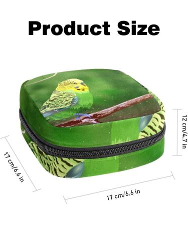 Stylish Menstruation Pad Bag with Zipper | Women's Napkin & Tampon Organizer | Budgie Color 10 - Buy Online on GoSupps.com