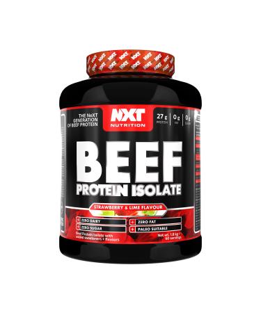 NXT Nutrition Beef Protein Isolate Powder - Protein Powder High in Natural Amino Acids - Paleo Keto Friendly - Dairy and Gluten Free | 1.8kg (Strawberry Lime Crush) Strawberry Lime Crush 1.8 kg (Pack of 1) - Buy Online on GoSupps.com