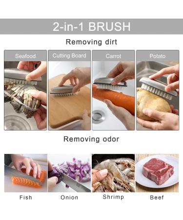 Beomeen 2-Pack Stainless Steel Nail Brushes - Non-Slip Fingernail & Toenail Cleaner for Pedicure Kitchen & Mechanics - Buy Online on GoSupps.com
