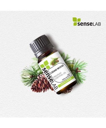Senselab Cedarwood Essential Oil - 100% Pure Therapeutic Grade Extract for Diffuser/Humidifier - Hair & Skin Care - Woodsy Scent - Outdoor Protection - 10ml - Buy Online on GoSupps.com
