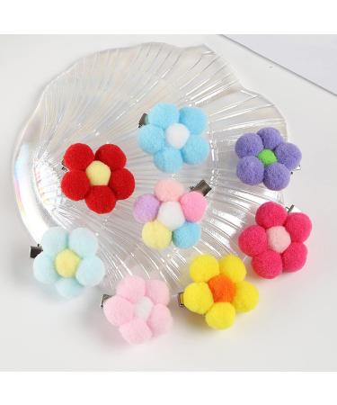 ZARSIO Small Dog Hair Clips Cute Dog Hair Bows Fur Ball Flower Puppies Hair Barrettes Alligator Hair Clips Cat Puppy Party Birthday Grooming Hair Accessories - Buy Online on GoSupps.com