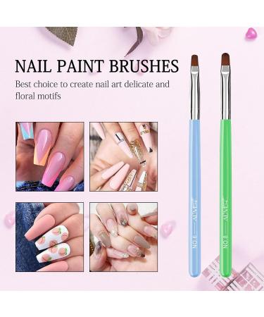 8pcs Nail Art Brush Set - Gel Polishing Tools Double-Ended Dotting Pens for Salon & DIY Manicure - Buy Online on GoSupps.com