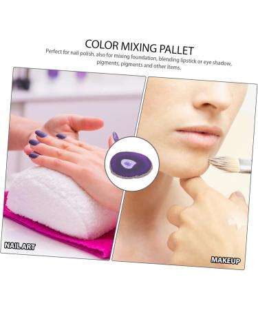  Ipetboom Ipetboom 1 Piece Palette Oil Painting Palette Manicure Plates Nail Equipment Dots Nail Art Palette Tray Cosmetic Mixing Plate Artist Painting Accessories Plate Pallet Purple Agate - Buy Online on GoSupps.com