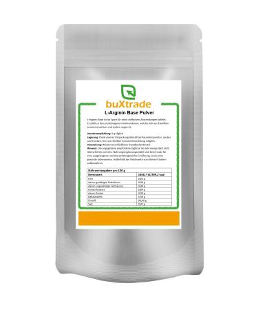 2 x 500 g L-Arginine Base Powder | pure amino acid | high dosage | dietary supplement | no additives | 1 kg