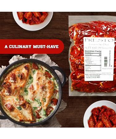 Super Red Sun-Dried Tomato Halves 5 lbs (80 oz) - Nutrient-Rich, Flavorful, Gluten-Free & Vegan - Vacuum Packed by Presto Sales - Buy Online on GoSupps.com