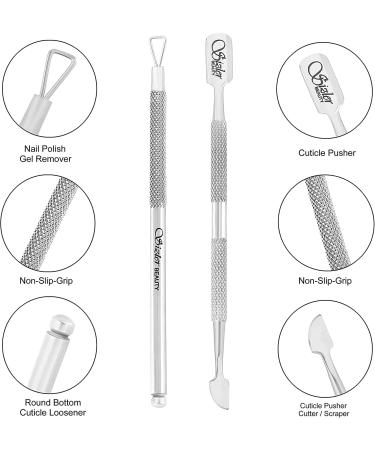 Cuticle Pusher Tool by Sizler Beauty Nail cleaner UV Gel Nail Polish Remover Tool/Scraper Professional Cuticle Pusher Set/Manicure & Pedicure Set Pack of 2  - Buy Online on GoSupps.com