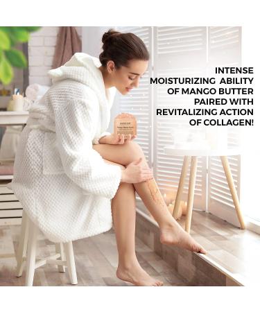 Majestic Pure Mango Butter Body Scrub - Exfoliating Salt Scrub with Biotin, Collagen & Stem Cell - 10 oz Natural Skin Care for Smooth, Moisturized Skin - Buy Online on GoSupps.com