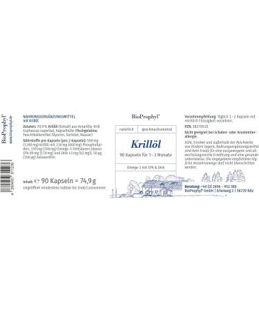 Buy BioProphyl Krill Oil - High Dose 590 mg | 159 mg Omega 3 Fatty Acids | Premium International Shipping - Buy Online on GoSupps.com