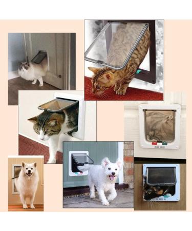 Ycozy XL 4-Way Locking Cat Door for Interior/Exterior Doors - Weatherproof Flap for Kittens & Dogs | Easy Install on Door/Wall/Window - 9.0 x 7.9 (Brown) - Buy Online on GoSupps.com