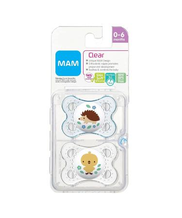 MAM Original Baby Pacifier 2 Pack 0-6 Months Clear/Boy - Sterilizer Case - Promotes Healthy Oral Development - 2 Count - Buy Online on GoSupps.com