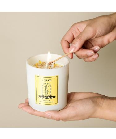 AOOVOO Vanilla Candles - Scented 10oz Natural Soy Wax Candles with Crystals | Perfect Gift for Women & Men | 60H Burn Time - Ideal for Birthdays & Christmas - Buy Online on GoSupps.com
