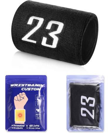 Personalized Embroidered Wrist Sweatband Set for Sports - Custom Letters - Ideal for Tennis, Basketball, Running, Gym - Protect Your Wrist - 2 Pieces - Buy Online on GoSupps.com