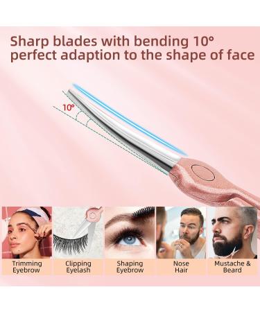 Eyebrow Scissors Facial Hair Scissors with Brush Nose Hair Beard Grooming Cuticle Scissors Eyebrow Brow Shaping Scissor for Men and Women - Rose Gold - Buy Online on GoSupps.com