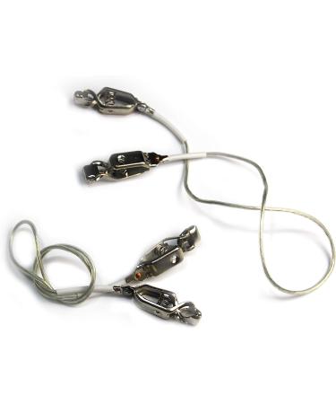 LEONARK Fencing Body Cord Set - Two/Three-Pin Plug, Head Wire Clamp Clip for Foil and Saber - Clear Wire (Set of 2) - Buy Online on GoSupps.com