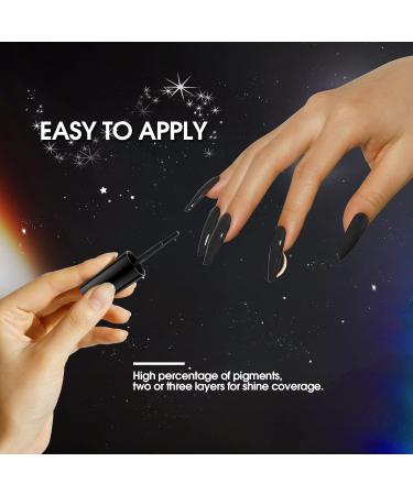 ROSALIND Gel Nail Polish 2Pcs 15ml Long Lasting White Black Nail Gel Polish Soak Off LED/UV Nail Lamp Suitable As A Gift for Women To DIY At Home Black-white - Buy Online on GoSupps.com