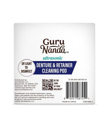 GuruNanda Retainer & Aligner Cleaning Pod for Retainers Dentures Mouthguards Aligners & Jewelry 3 Modes 45kHz Ultrasonic Retainer Cleaner 190 ml capacity - Buy Online on GoSupps.com
