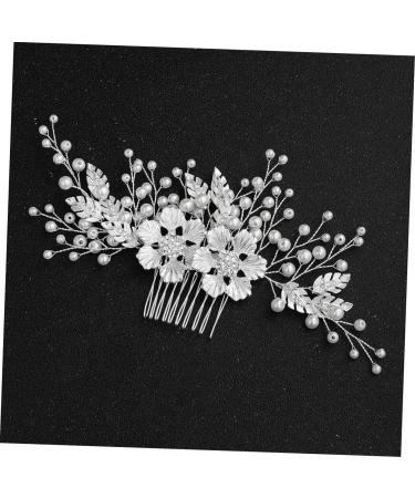 FRCOLOR Hair Comb Made of Crystal Pearl Hair Comb with Floral Pattern Wedding Hair Comb Flower Hair Accessories Rhinestone Headpiece Wedding Tiara Diamond Headpiece Bridal - Buy Online on GoSupps.com