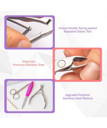 Utopia Care Cuticle Trimmer Set - Professional Nail & Pedicure Kit with Sharp Cuticle Nippers & Pusher Tool (Silver) - International Shipping Available - Buy Online on GoSupps.com