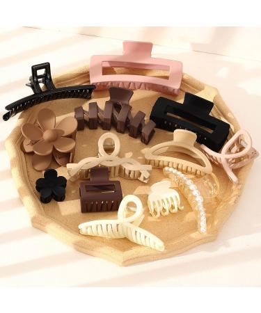 Drnytunk 13Pcs Pearl Hair Claw Clips Set for Women and Girls - Strong Hold, Non-slip Hair Accessories - Perfect Birthday or Business Gift - Buy Online on GoSupps.com