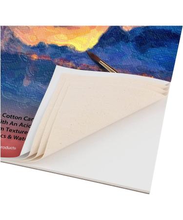 Paramount Universal Primed Premium Cotton Canvas Pad - 10 Sheet Pack, 11x14, Double Primed for Students, Drawing, Painting, Travel - White - Buy Online on GoSupps.com